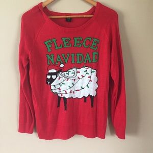 “Fleece Navidad” Christmas sweater